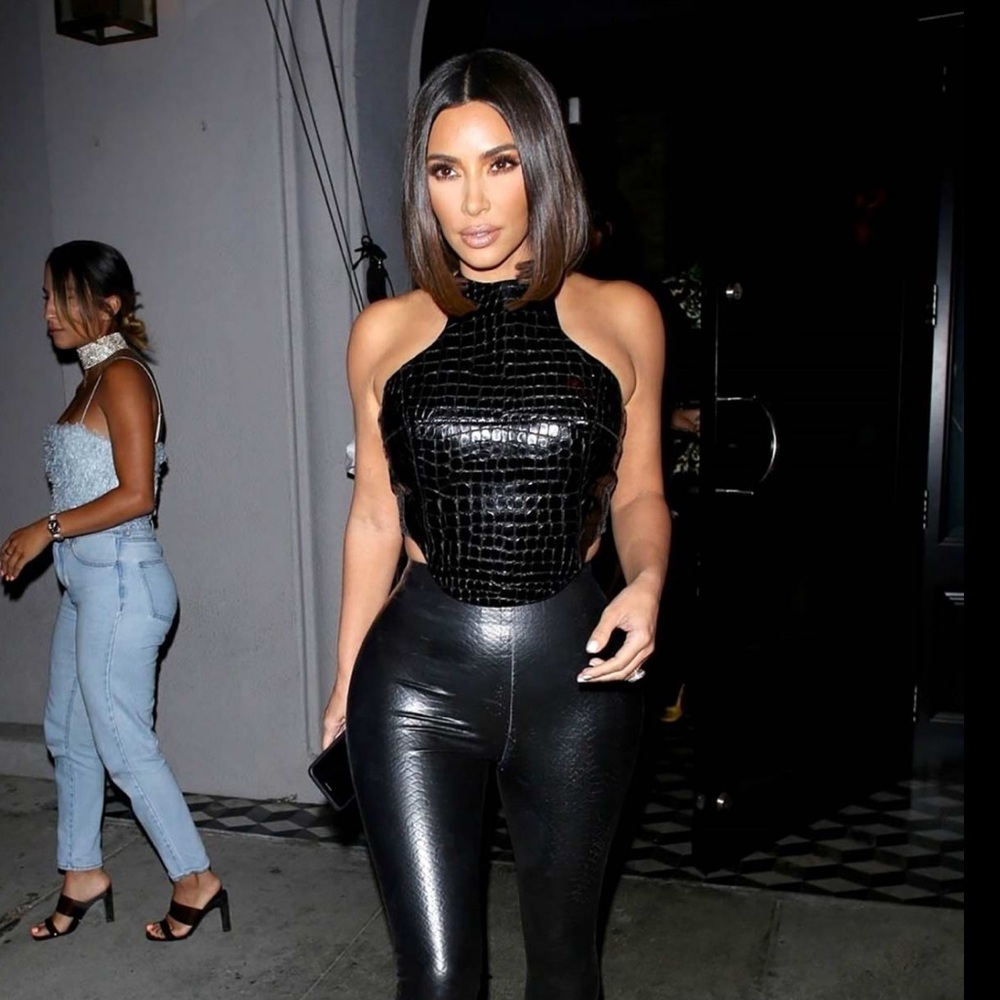 Kim Faux Leather Top